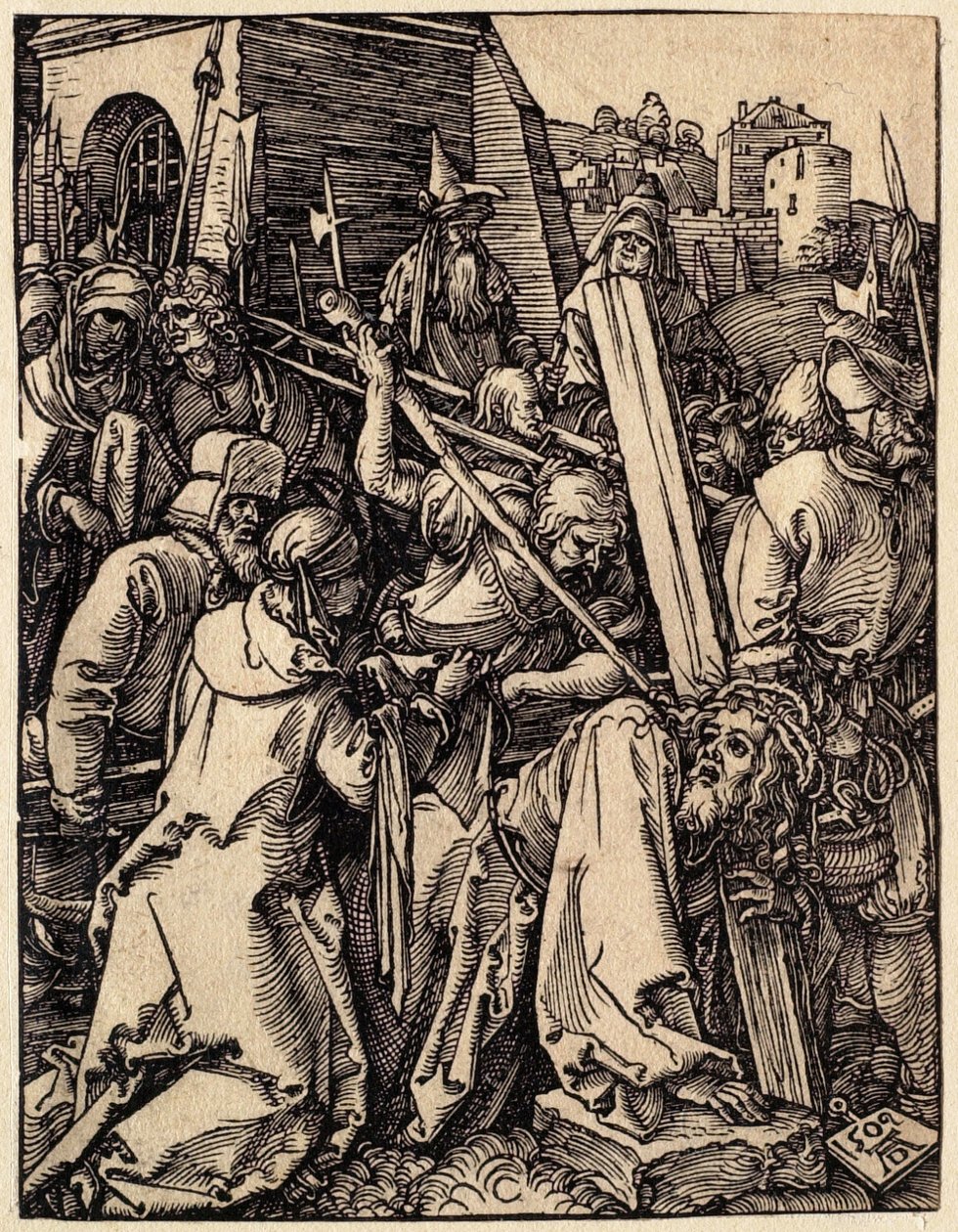 A Pequena Paixão: Cristo levando a cruz de Albrecht Dürer