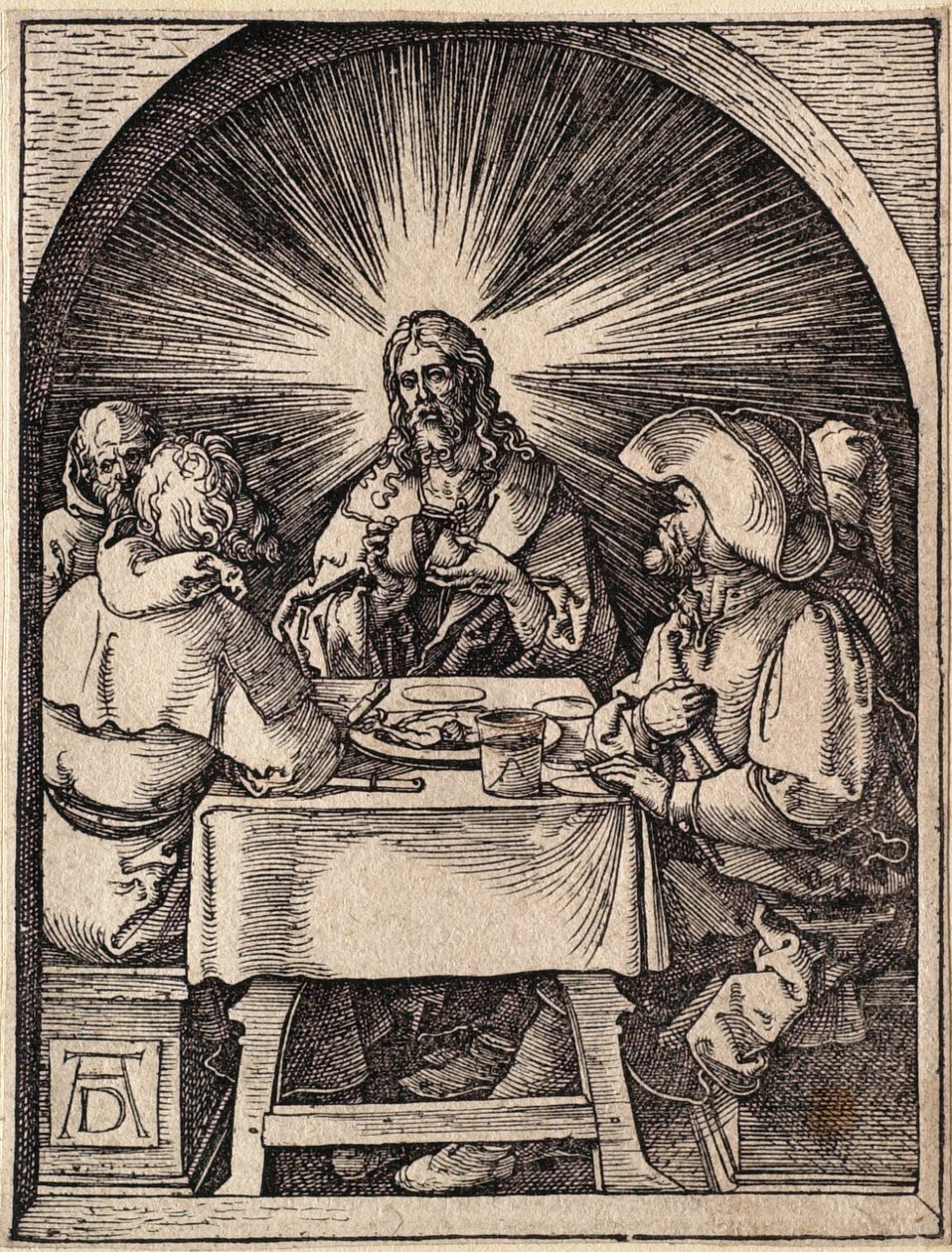 A Pequena Paixão: Cristo em Emaús de Albrecht Dürer