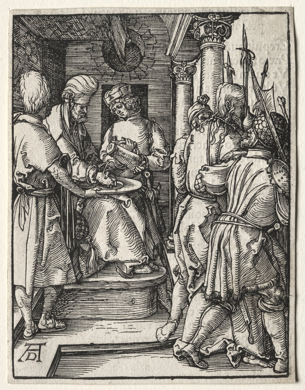 A Pequena Paixão: Pilatos a Lavar as Mãos de Albrecht Dürer
