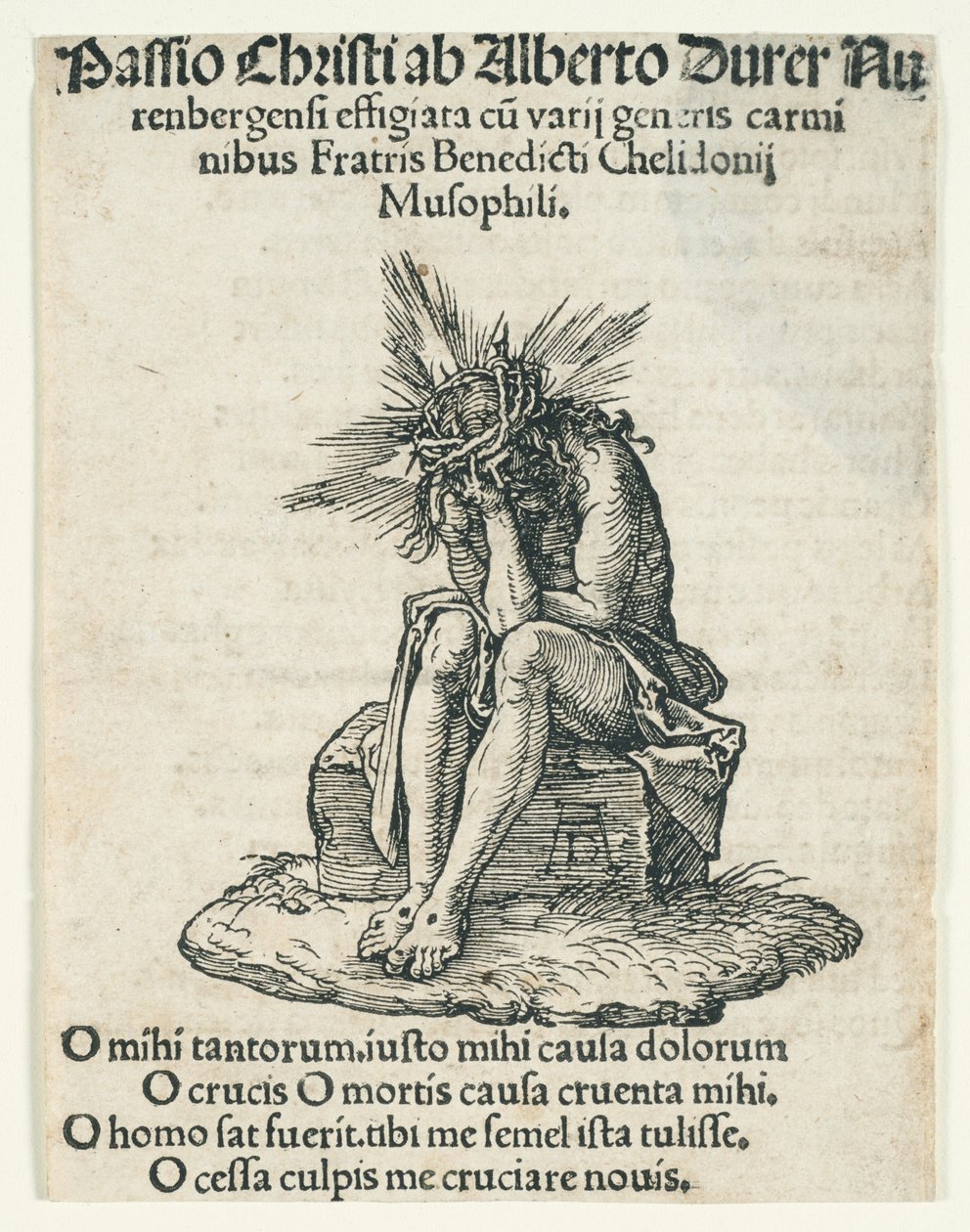 A Pequena Paixão: o Homem das Dores sentado de Albrecht Dürer