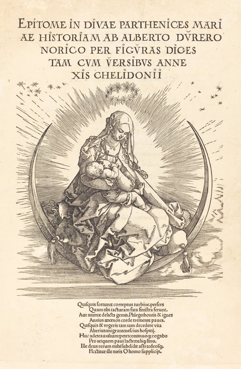 A Madona no Crescente, 15101511. de Albrecht Dürer