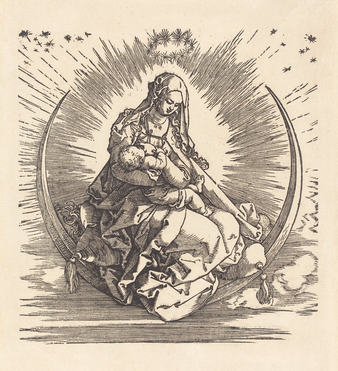 A Madona no Crescente, 15101511. de Albrecht Dürer