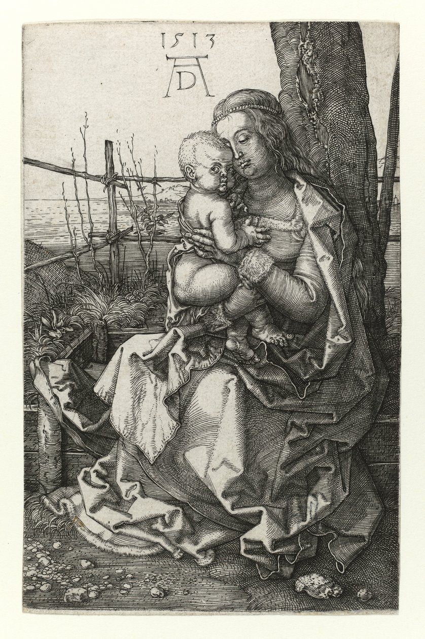 A Madona sentada perto da árvore, 1513 de Albrecht Dürer