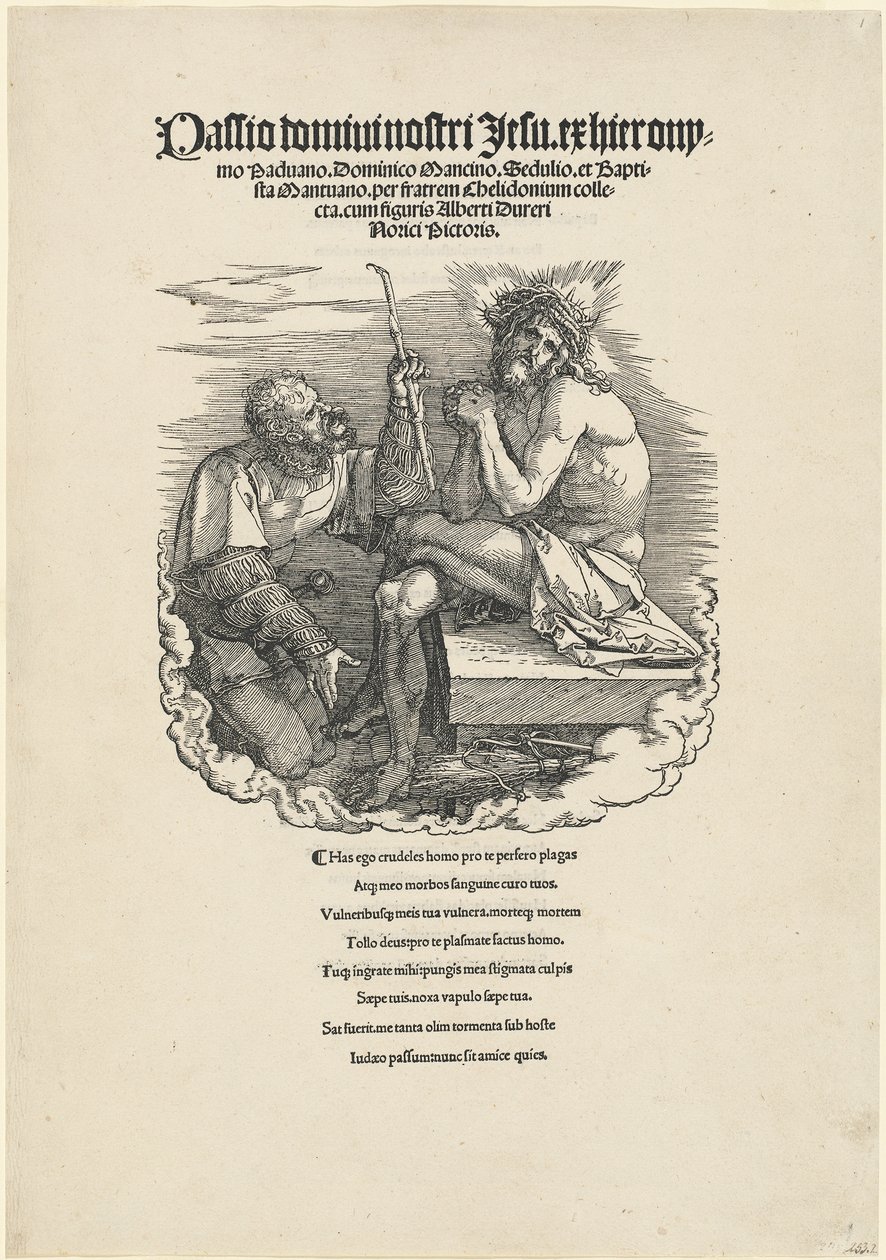 O Homem das Dores escarnecido por um soldado de Albrecht Dürer