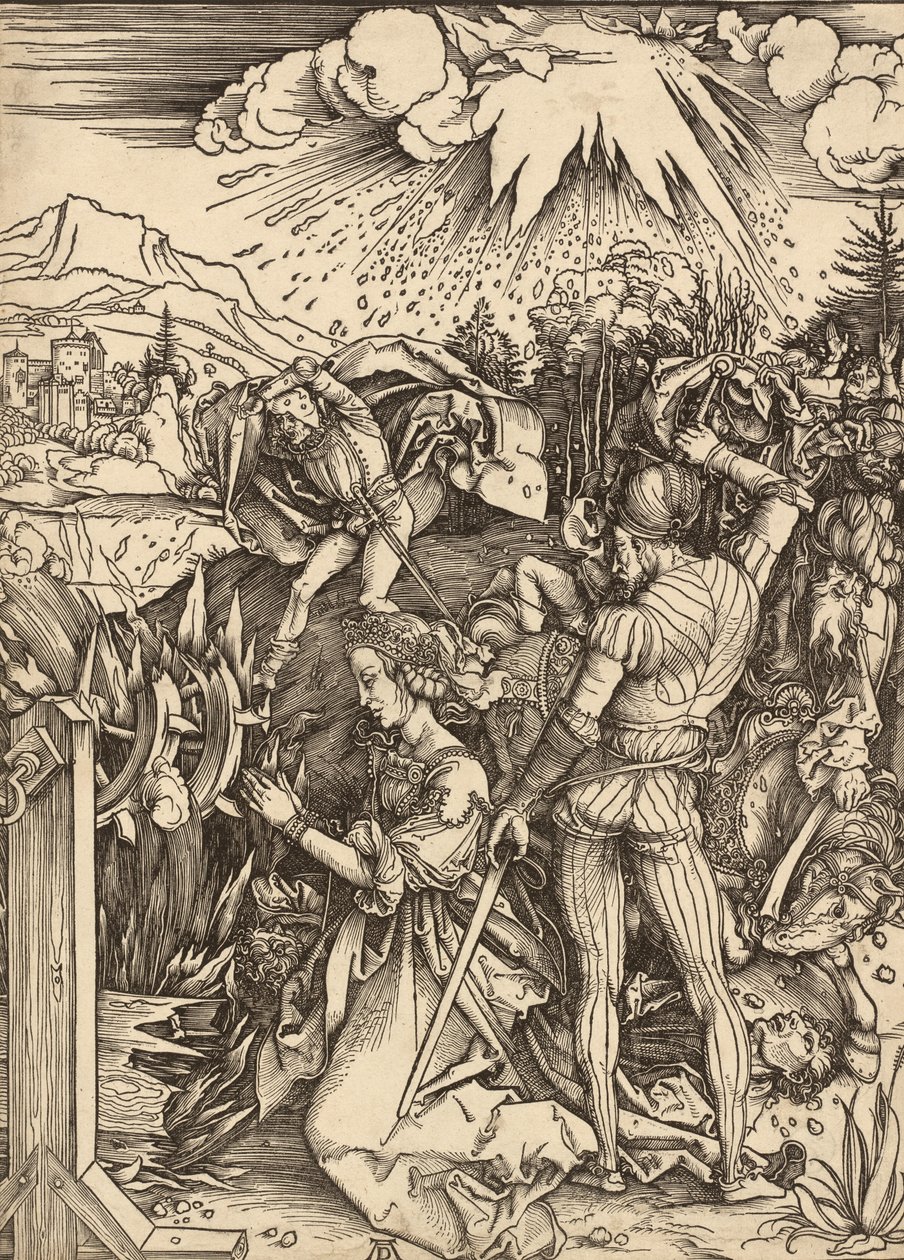 O Martírio de Santa Catarina, c. 14971499. de Albrecht Dürer