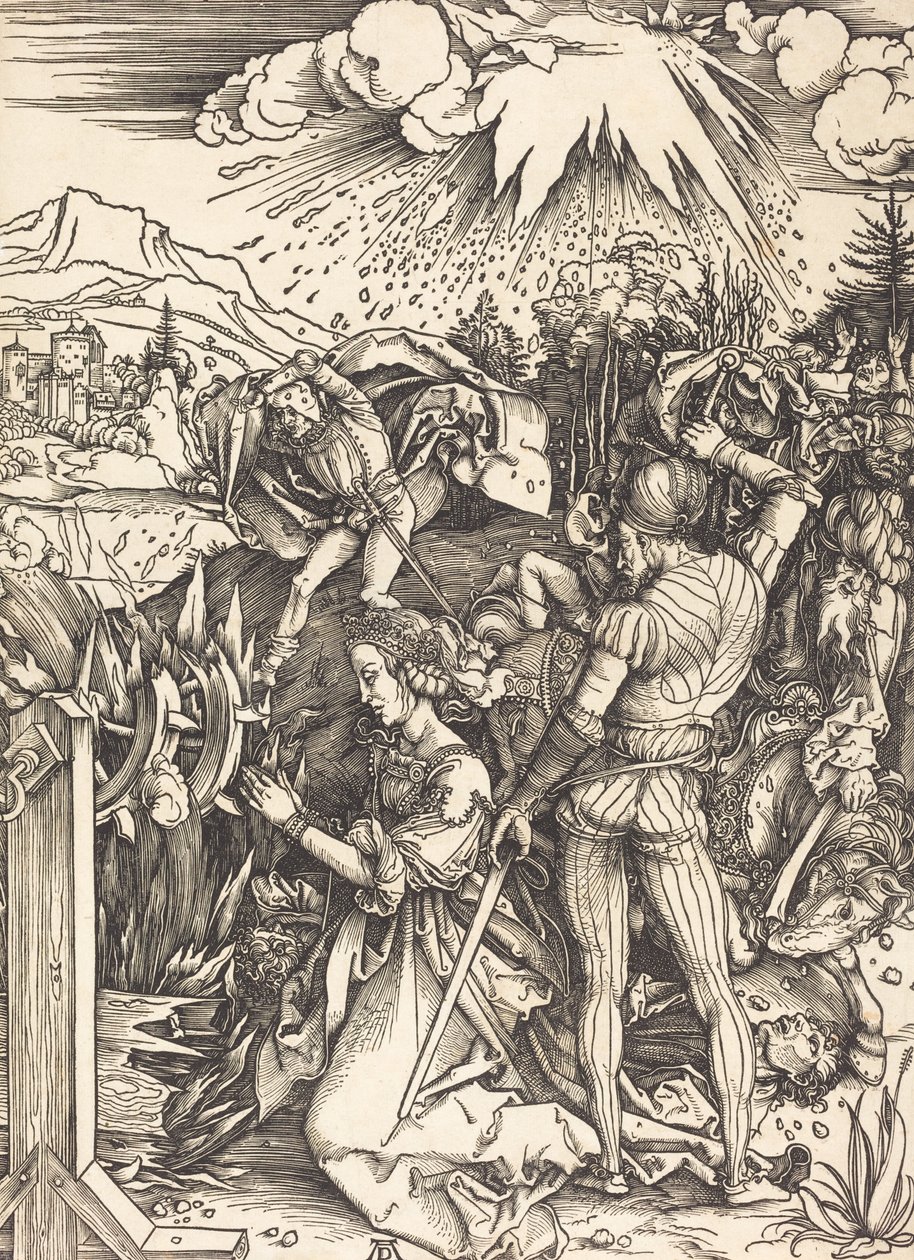 O Martírio de Santa Catarina, c. 14971499. de Albrecht Dürer