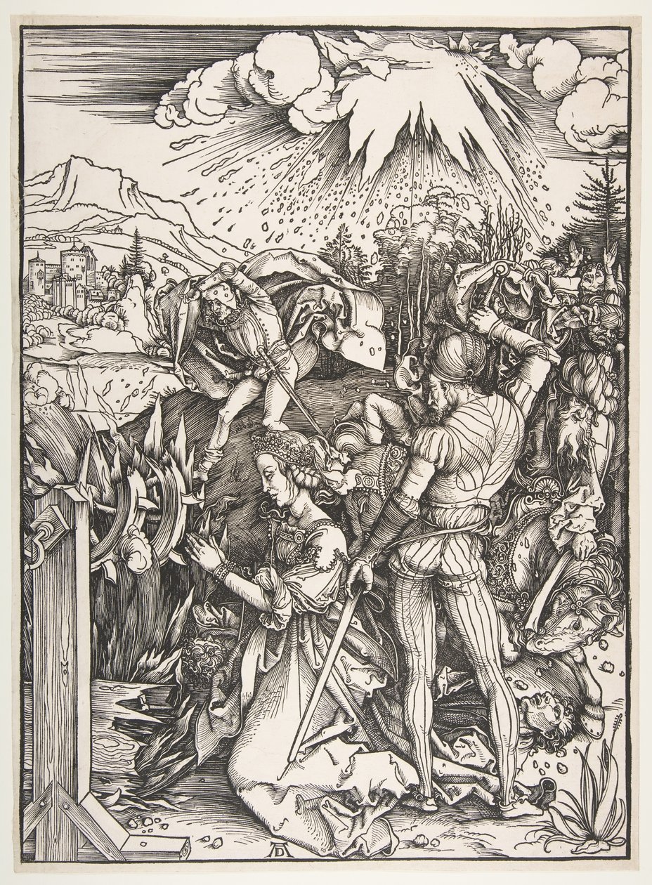 O martírio de Santa Catarina de Alexandria. de Albrecht Dürer