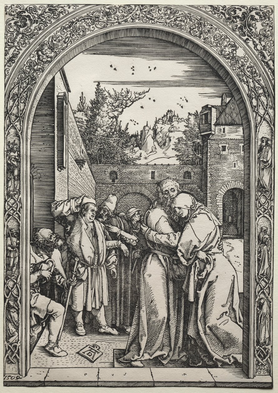 A reunião de Joachim e Anna no Golden Gate, 1504. de Albrecht Dürer