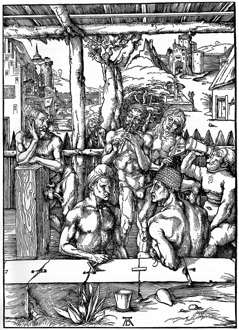 O banho dos homens, 1497-1498, 1936 de Albrecht Dürer