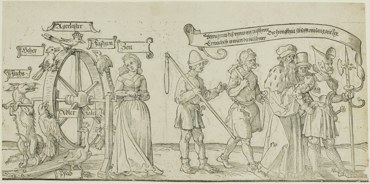 A Tapeçaria de Michelfeldt (Alegoria da Injustiça Social), primeira parte de três de Albrecht Dürer