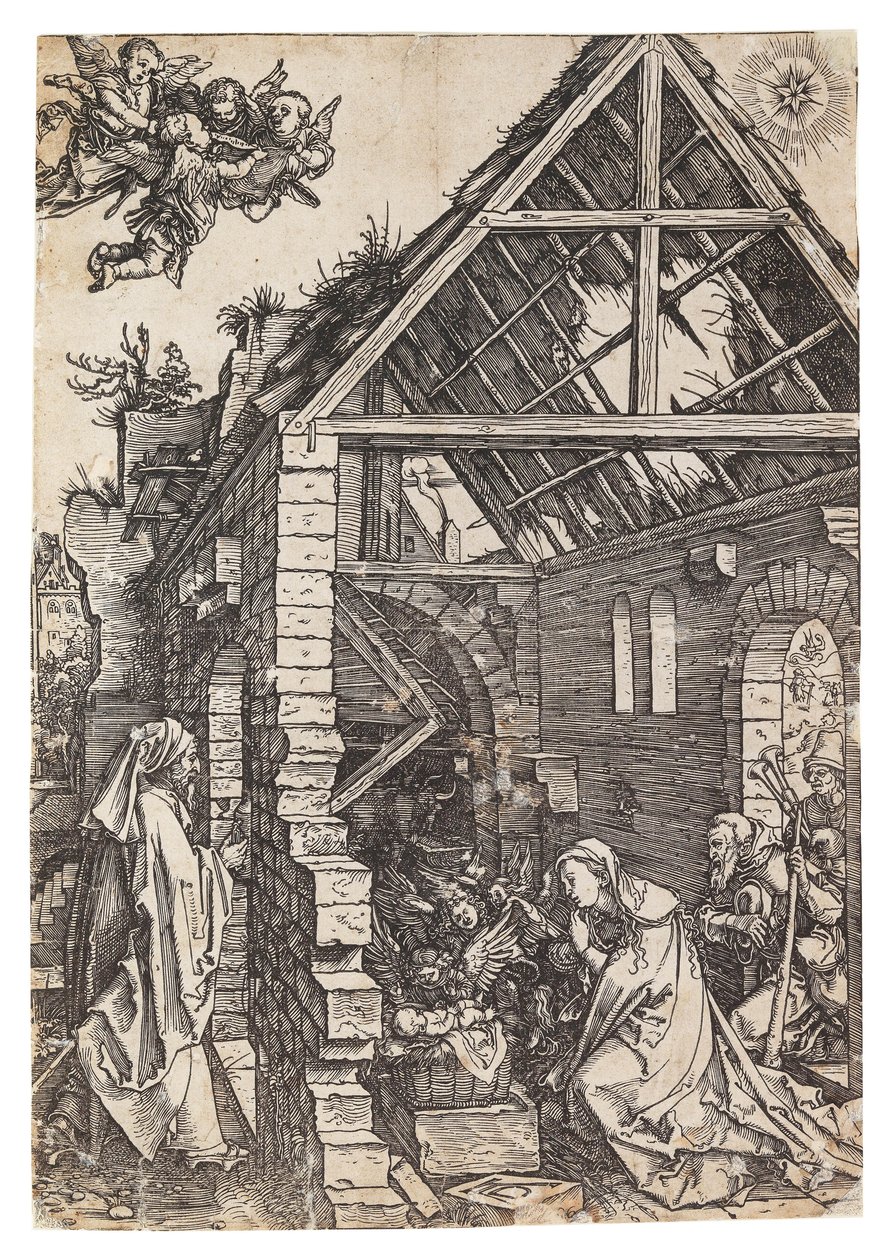 A Natividade de Cristo, da série A Vida da Virgem, ca 1503. de Albrecht Dürer