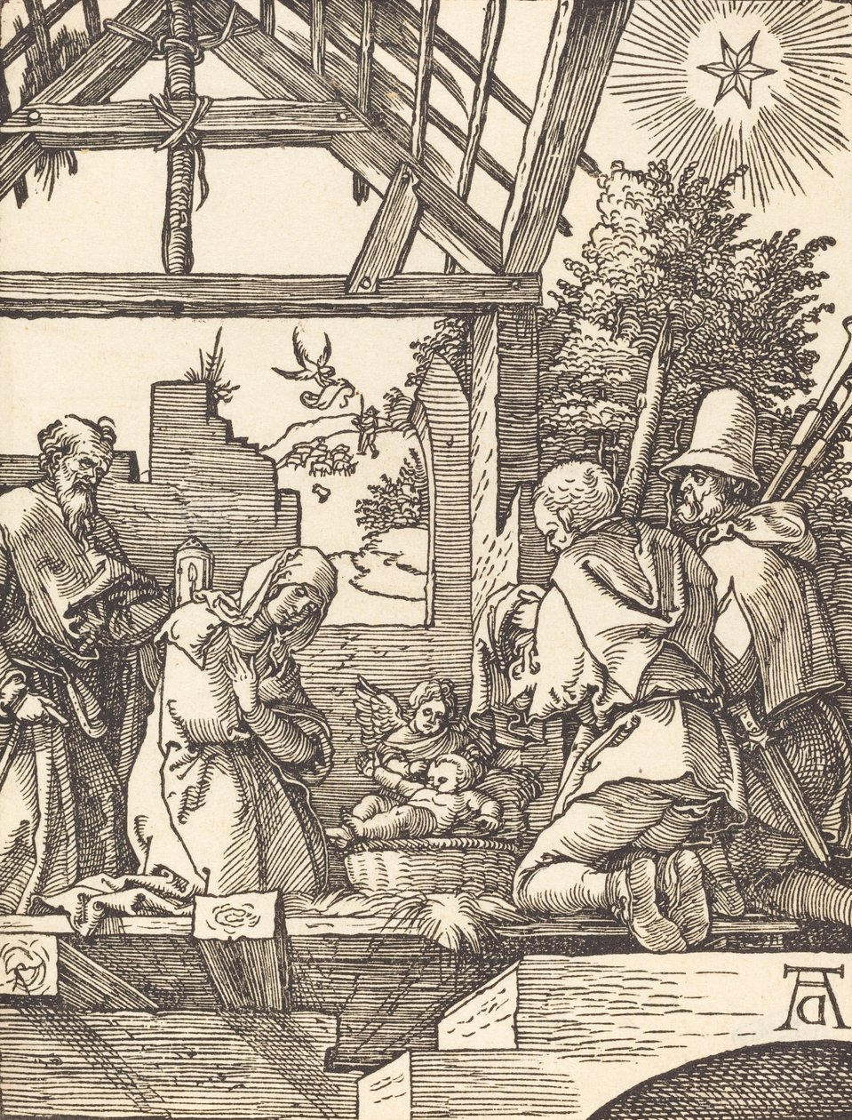 A Natividade, provavelmente c. 15091510. de Albrecht Dürer