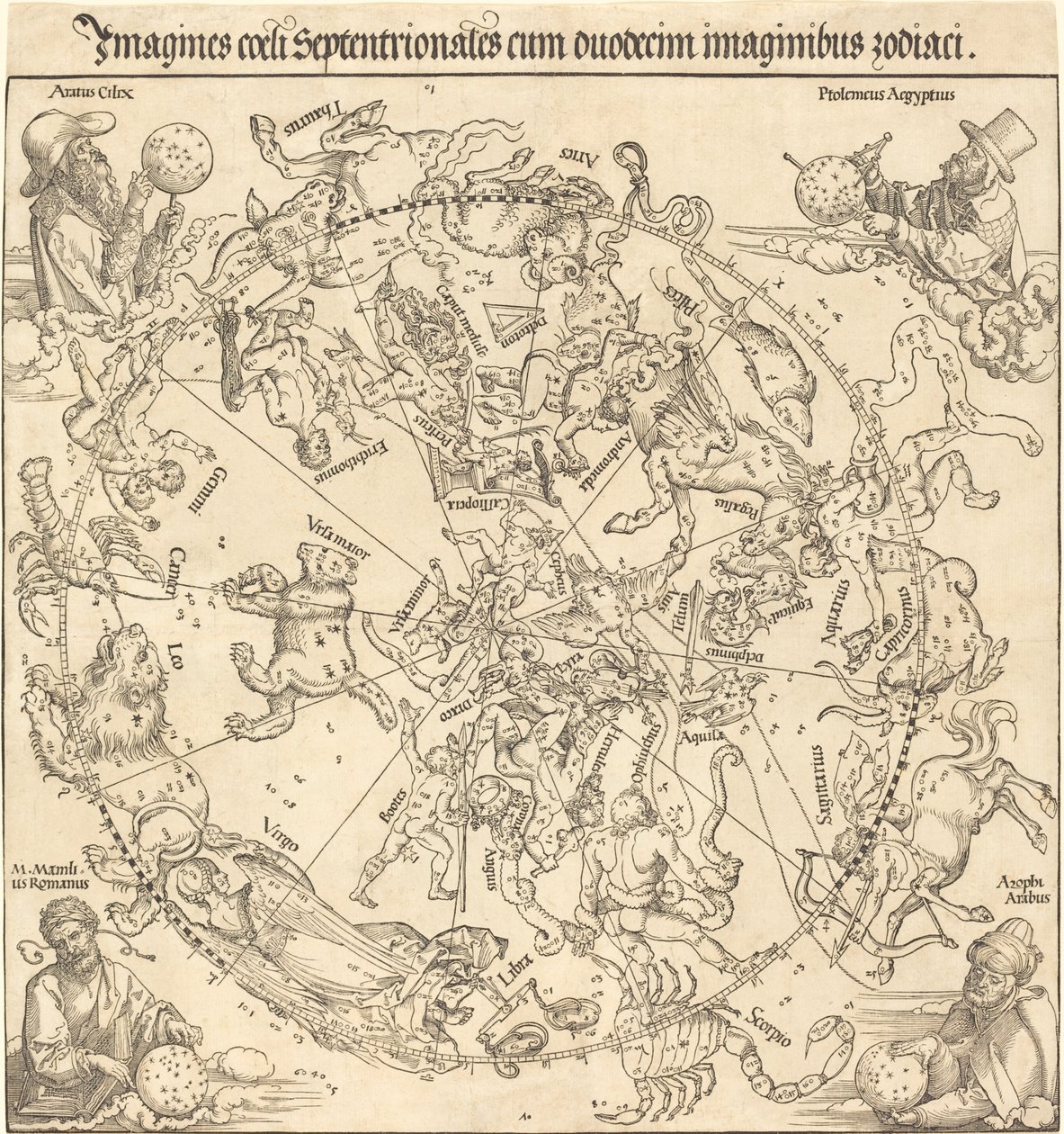 O Hemisfério Celestial Norte de Albrecht Dürer