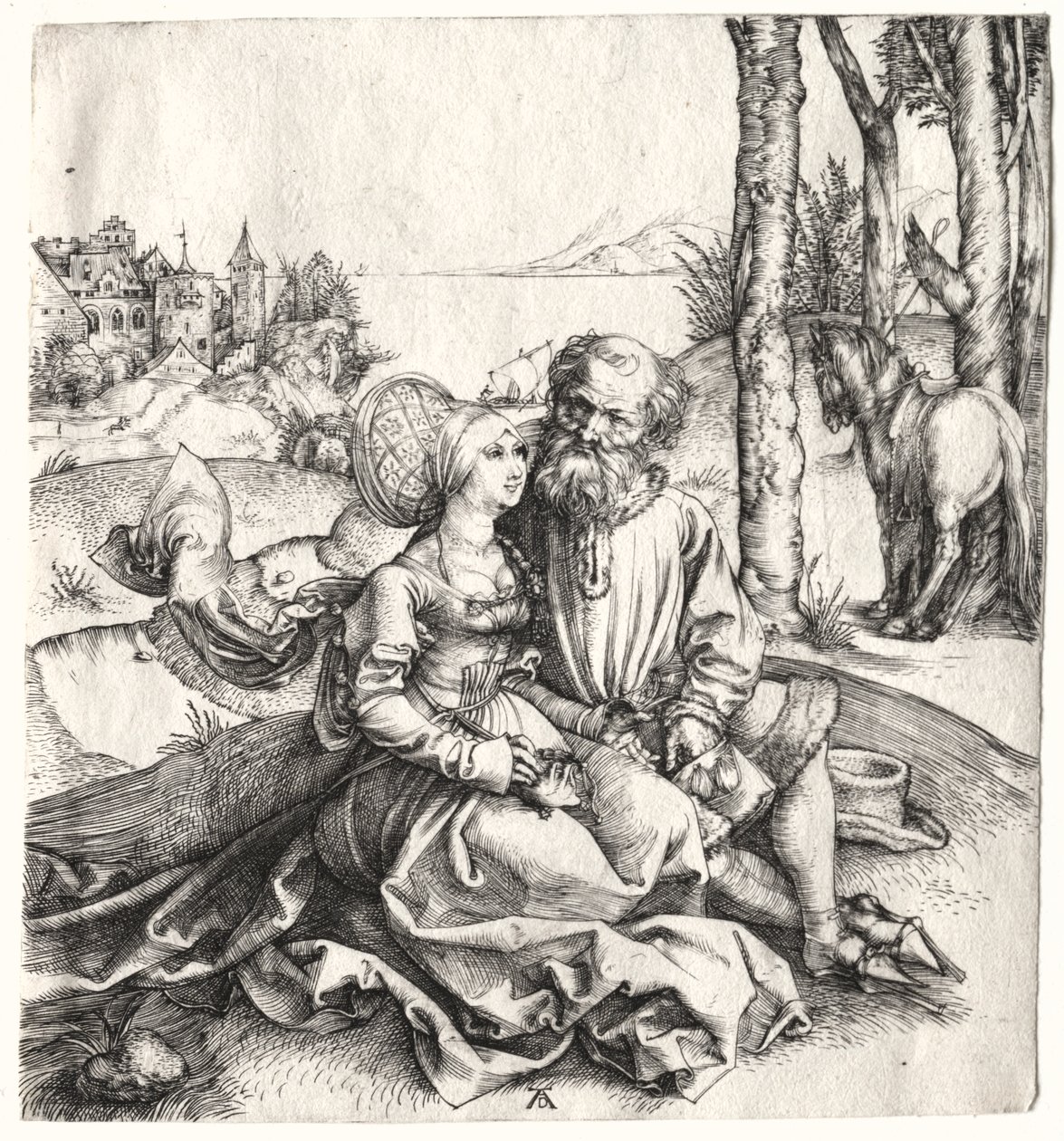 A oferta de amor (ou o casal mal sortido) de Albrecht Dürer