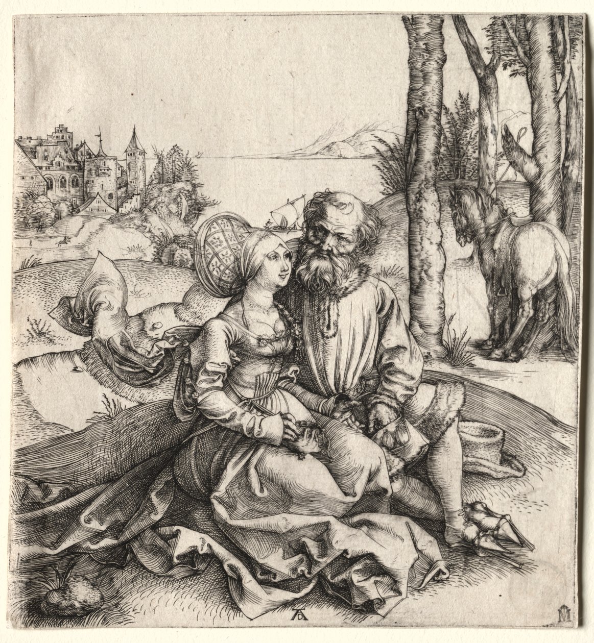 A oferta de amor (ou o casal mal sortido) de Albrecht Dürer