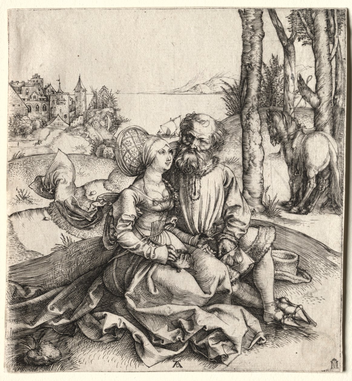 A Oferta de Amor ou o Casal Mal-Sortido, 1495-1496. de Albrecht Dürer