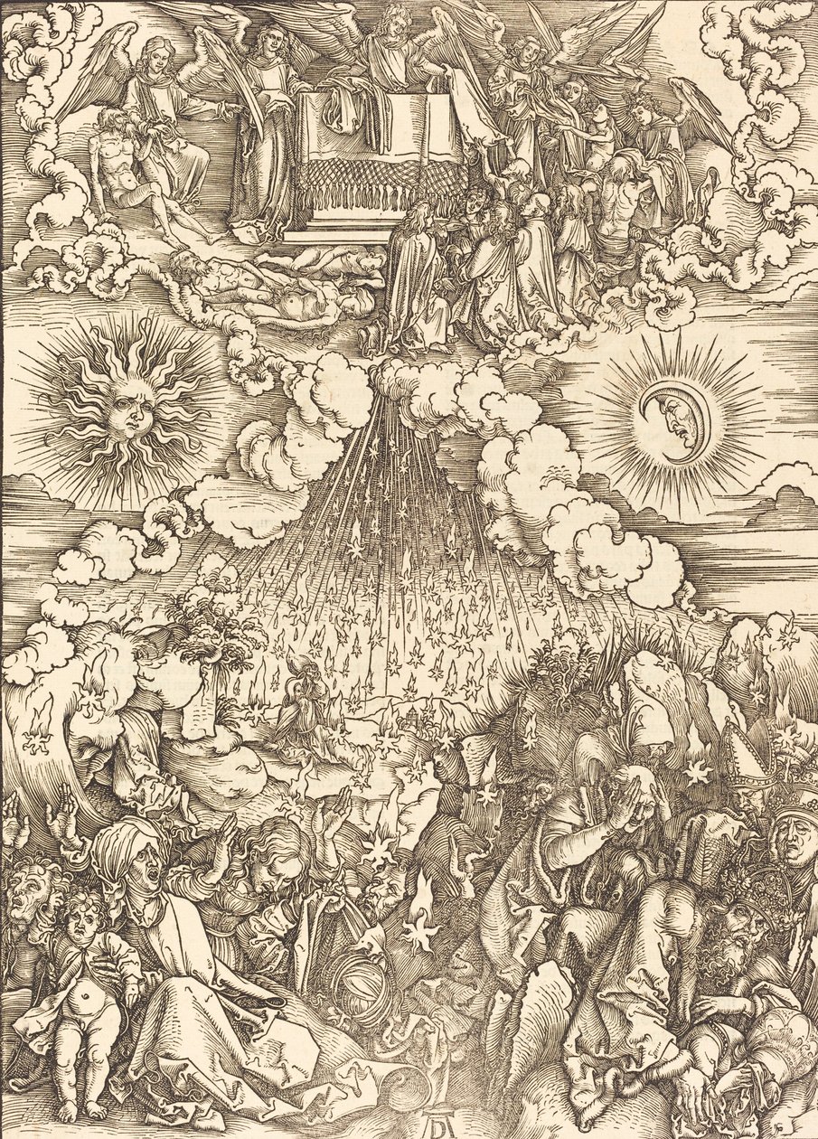 A Abertura do Quinto e Sexto Selo, 1498. de Albrecht Dürer