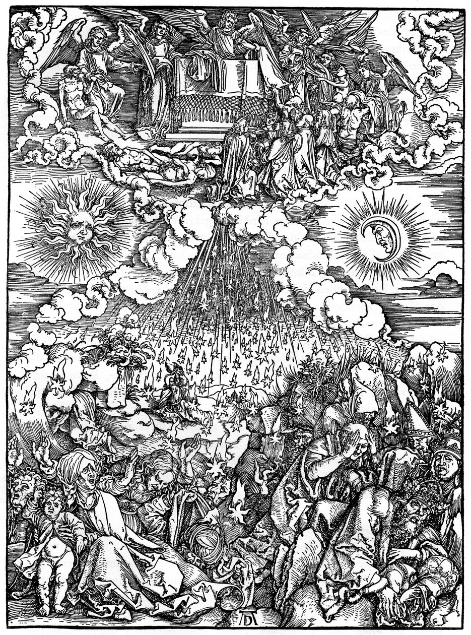 A Abertura do Quinto e Sexto Selos, 1498, 1936 de Albrecht Dürer