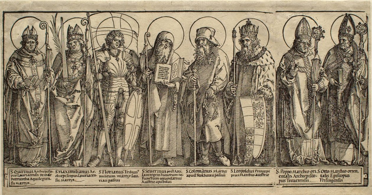 Os santos padroeiros da Áustria de Albrecht Dürer