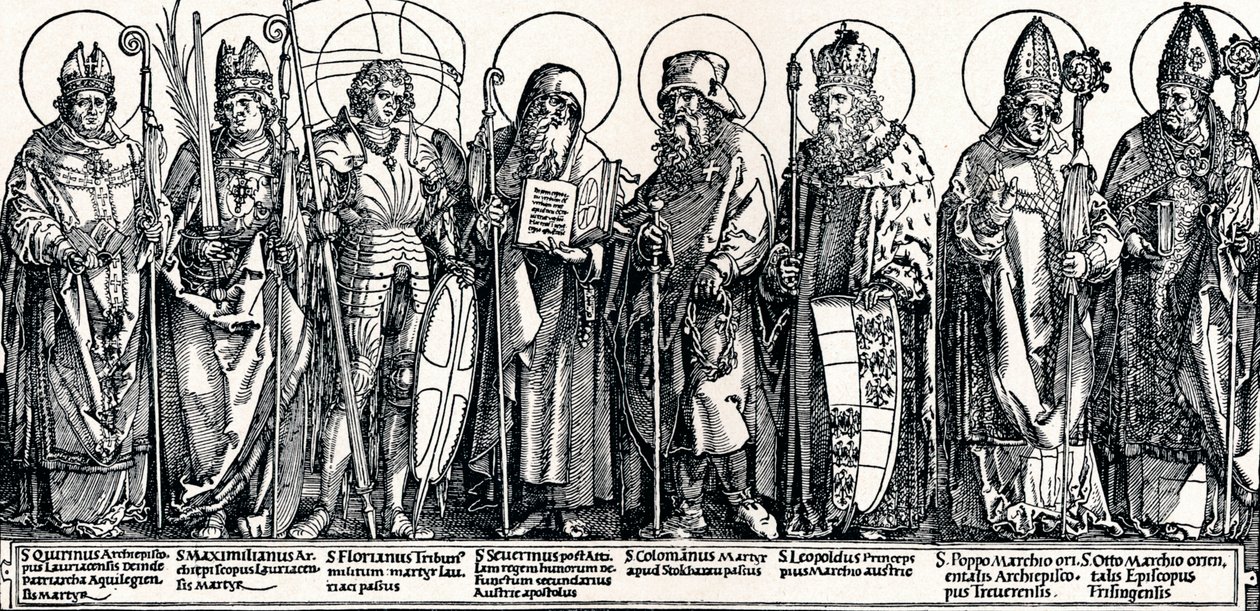 Os Santos Padroeiros da Áustria, 1515 1906 de Albrecht Dürer
