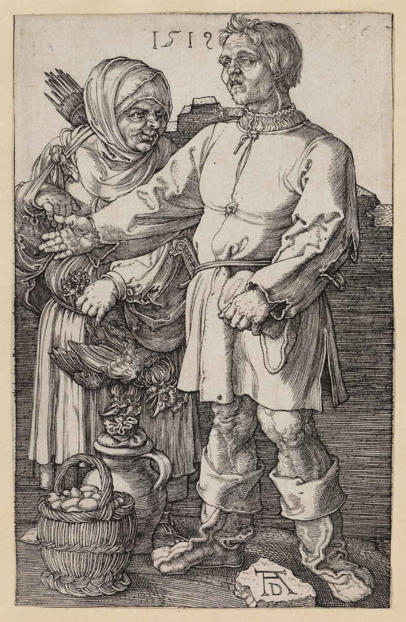 O casal de camponeses no mercado de Albrecht Dürer