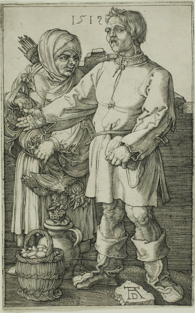 O camponês e a sua mulher no mercado de Albrecht Dürer