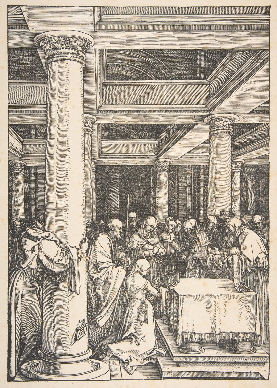 A Apresentação no Templo, de A Vida da Virgem, ca. 1505 de Albrecht Dürer