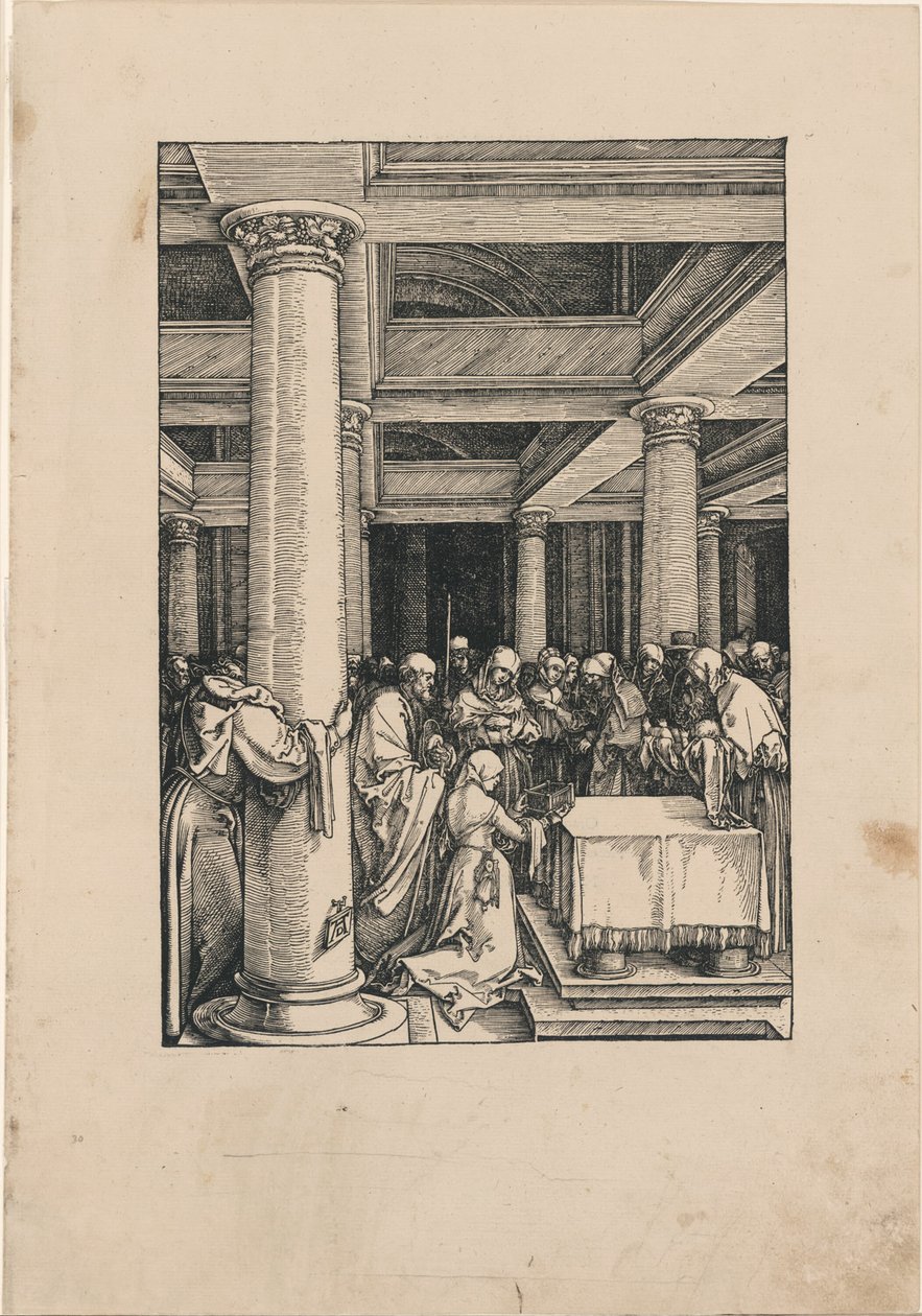A Apresentação de Cristo no Templo, de A Vida da Virgem de Albrecht Dürer