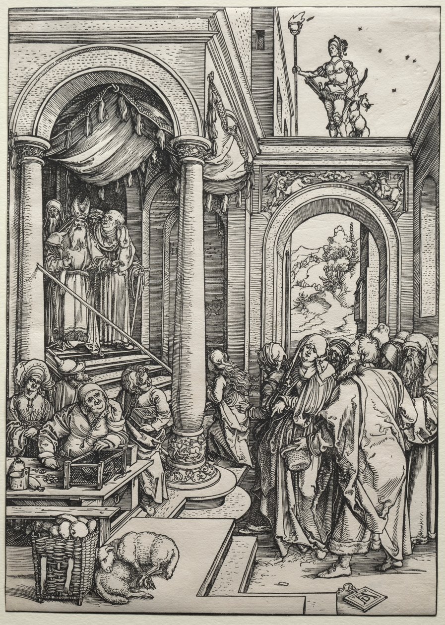 A Apresentação da Virgem no Templo, c. 1502-1503. de Albrecht Dürer