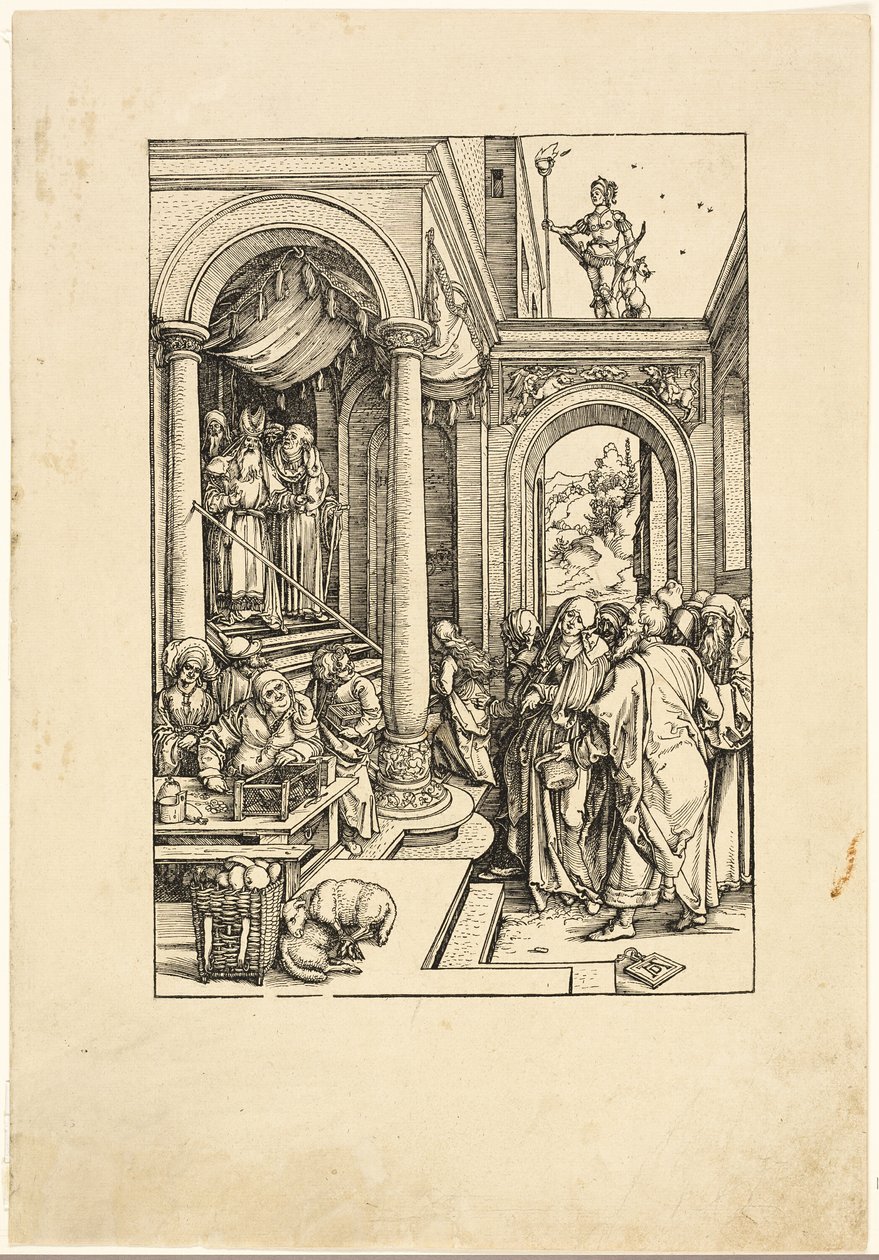 A Apresentação da Virgem no Templo, de A Vida da Virgem de Albrecht Dürer