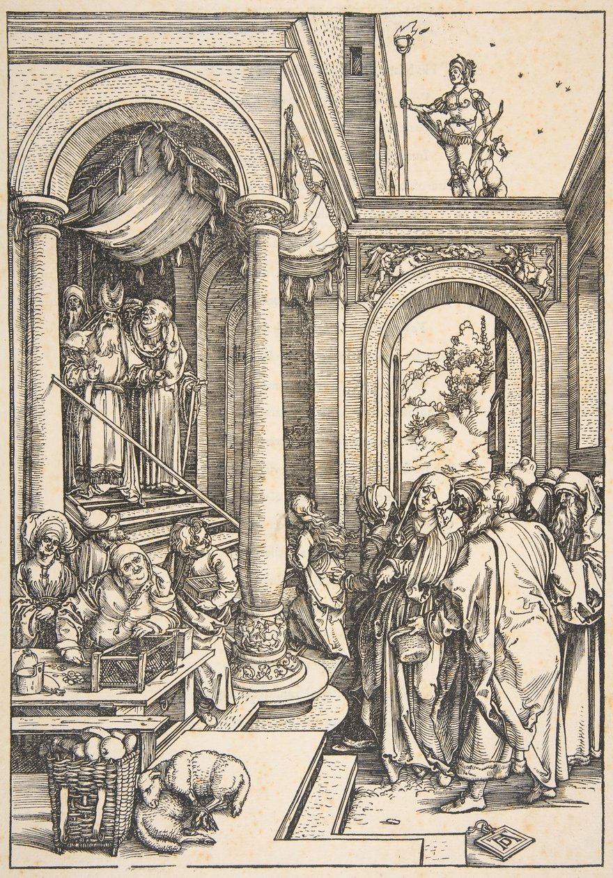A Apresentação da Virgem no Templo, de A Vida da Virgem, ca. 1503 de Albrecht Dürer