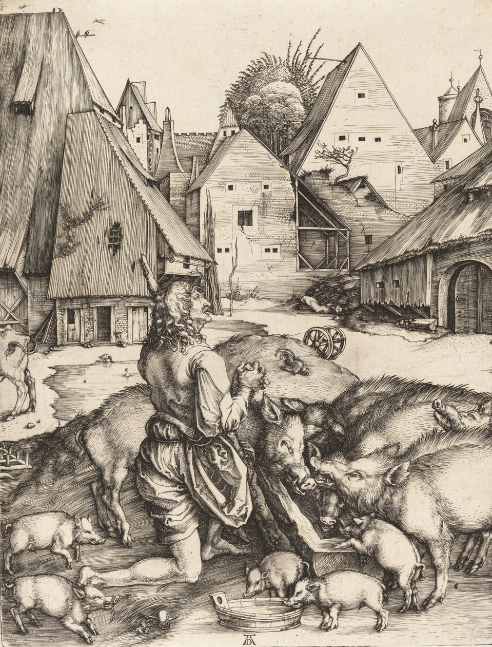O Filho Pródigo, c. 1496. de Albrecht Dürer