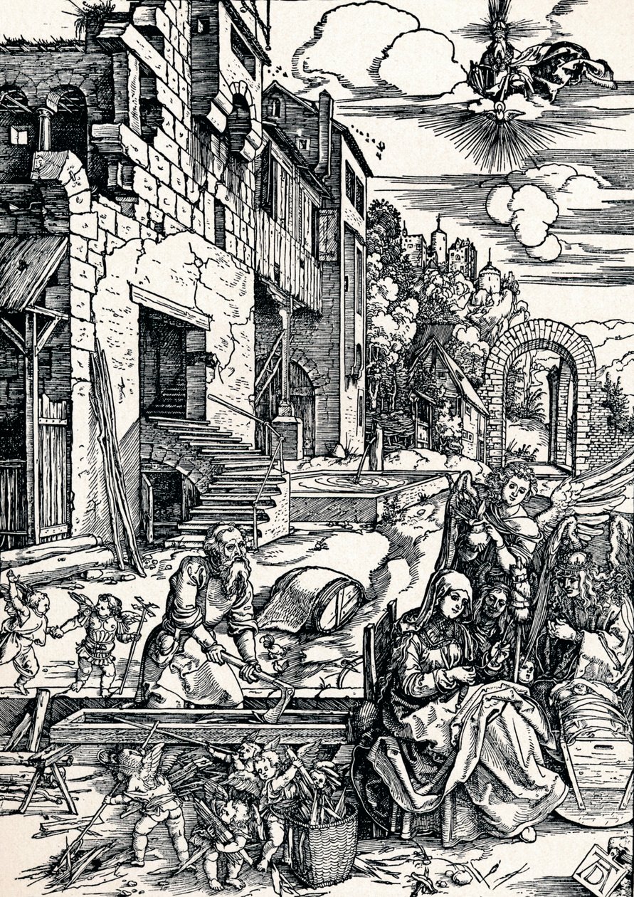 O resto durante a fuga para o Egito, 1506 1906 de Albrecht Dürer