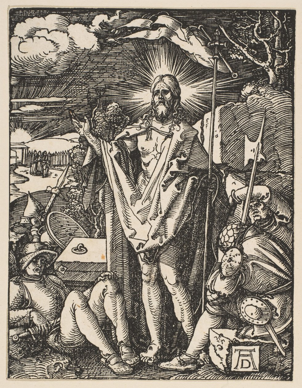 A ressurreição, de The Little Passion, ca. 1510 de Albrecht Dürer