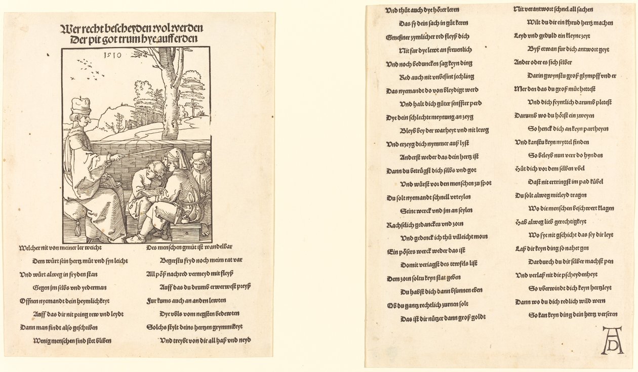 O Professor da Escola, 1510. de Albrecht Dürer