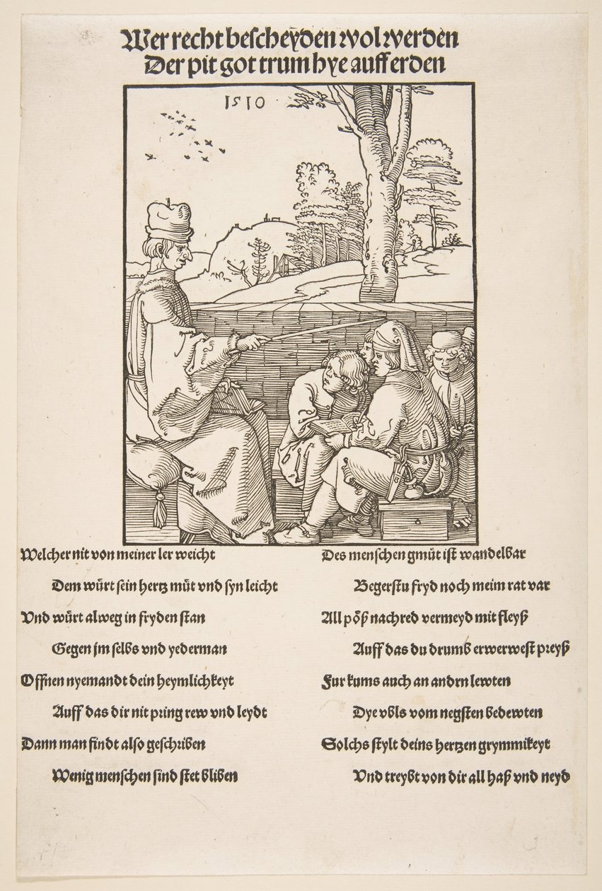 The Schoolmaster.n.d. de Albrecht Dürer
