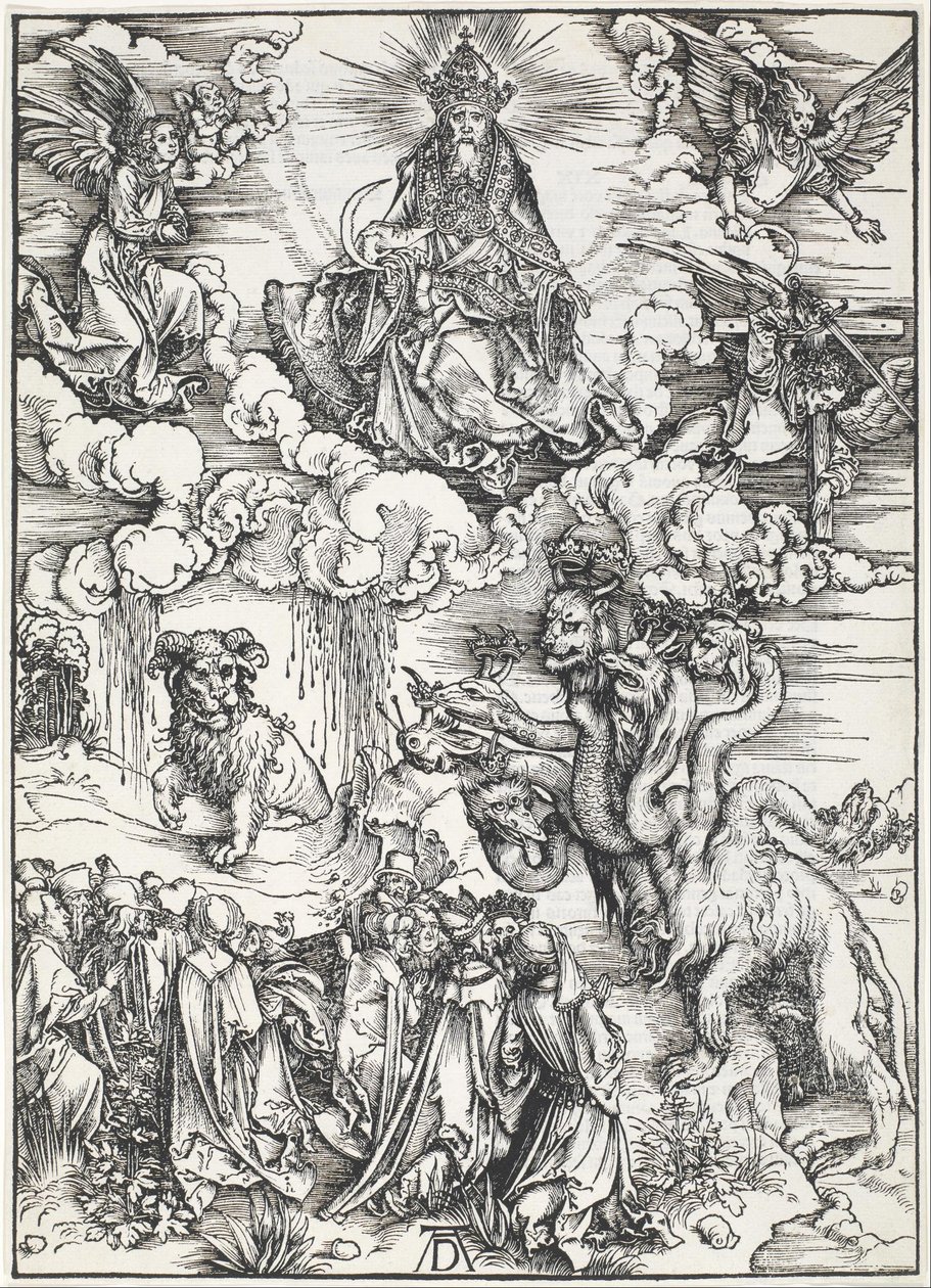 A Besta de Sete Cabeças e a Besta com Chifres de Cordeiro de Albrecht Dürer