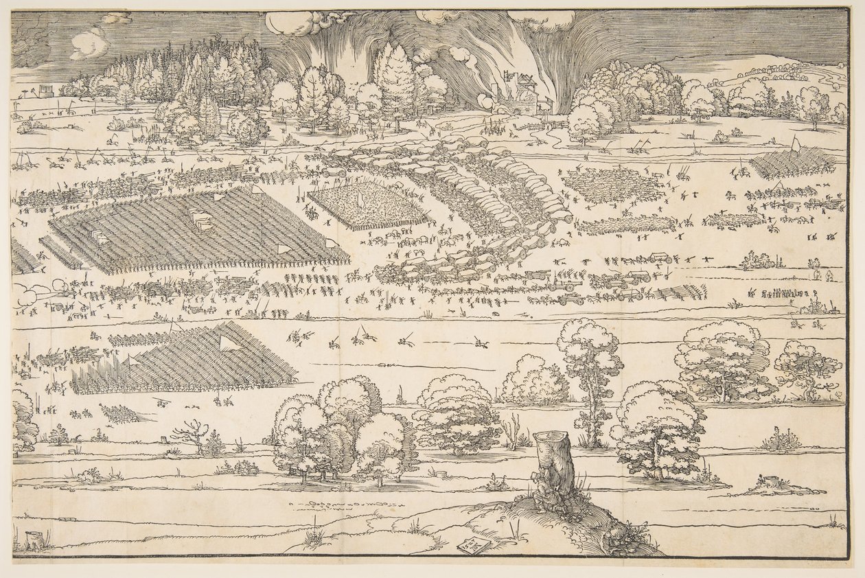 O cerco de uma fortaleza.nd de Albrecht Dürer