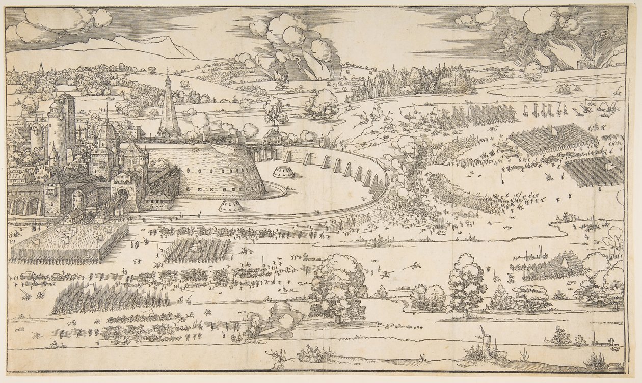 O cerco de uma fortaleza.nd de Albrecht Dürer