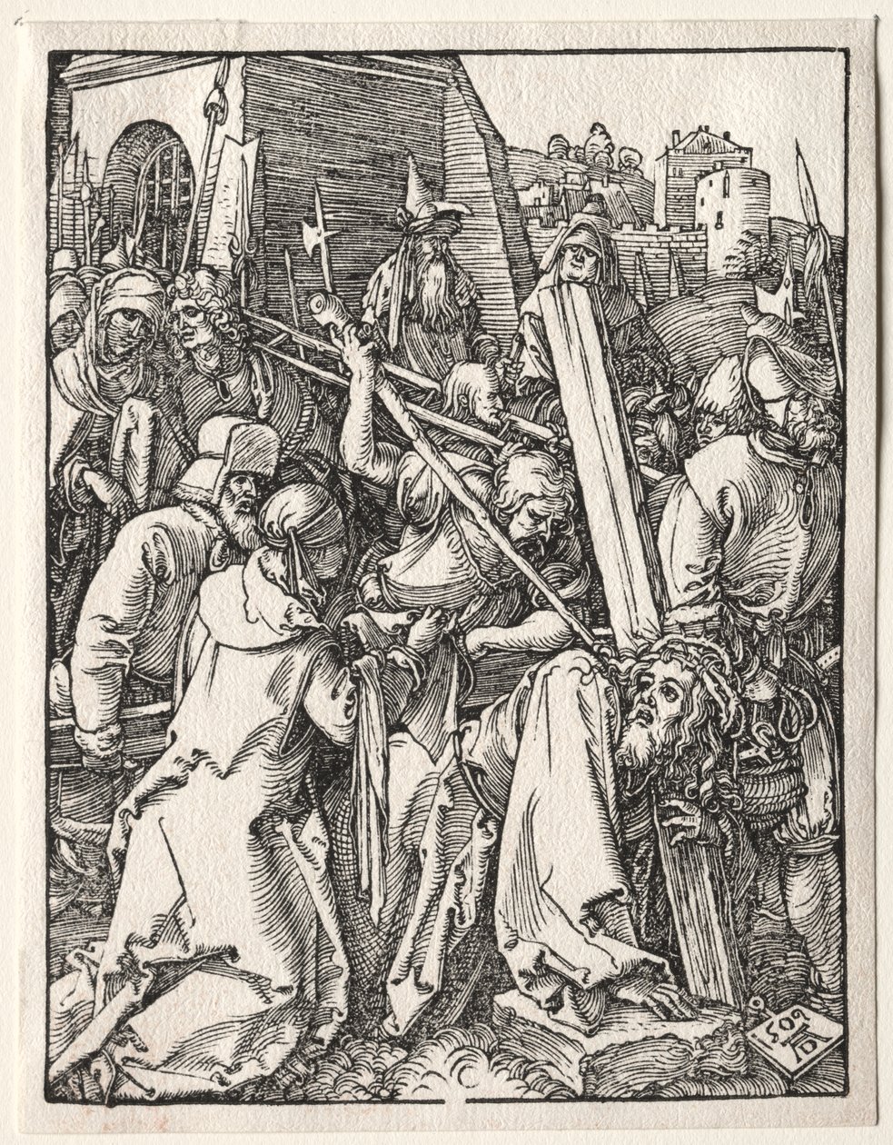 A pequena paixão: Cristo carregando a cruz de Albrecht Dürer