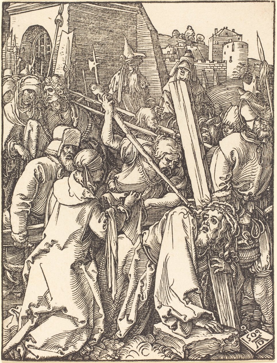A Pequena Paixão:  Cristo carregando a cruz de Albrecht Dürer