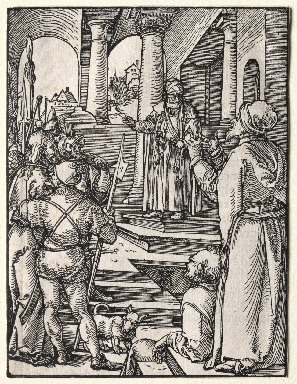 A pequena paixão: Cristo antes de Pilatos, c. 1509-1511. de Albrecht Dürer
