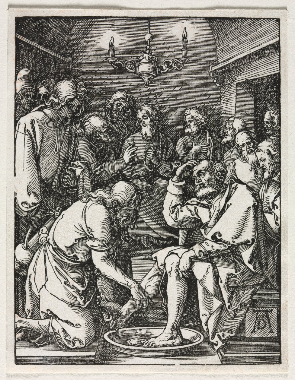 A pequena paixão: Cristo lavando os pés de St. Peters. de Albrecht Dürer