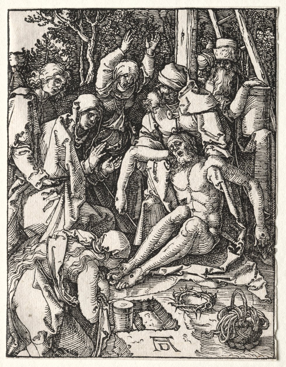 A pequena paixão: lamentação, c. 1509-1510. de Albrecht Dürer