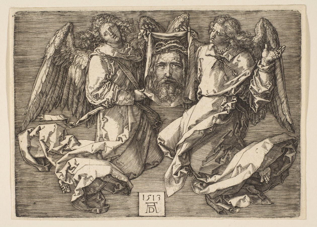 O Sudário exibido por dois anjos, 1513. de Albrecht Dürer