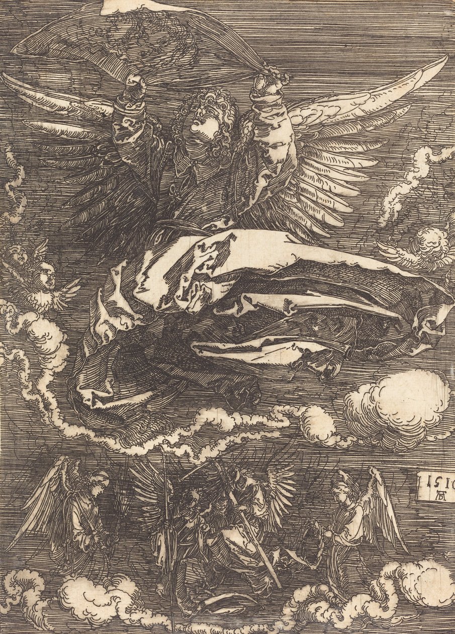 O Sudário Realizado por Um Anjo, 1516. de Albrecht Dürer