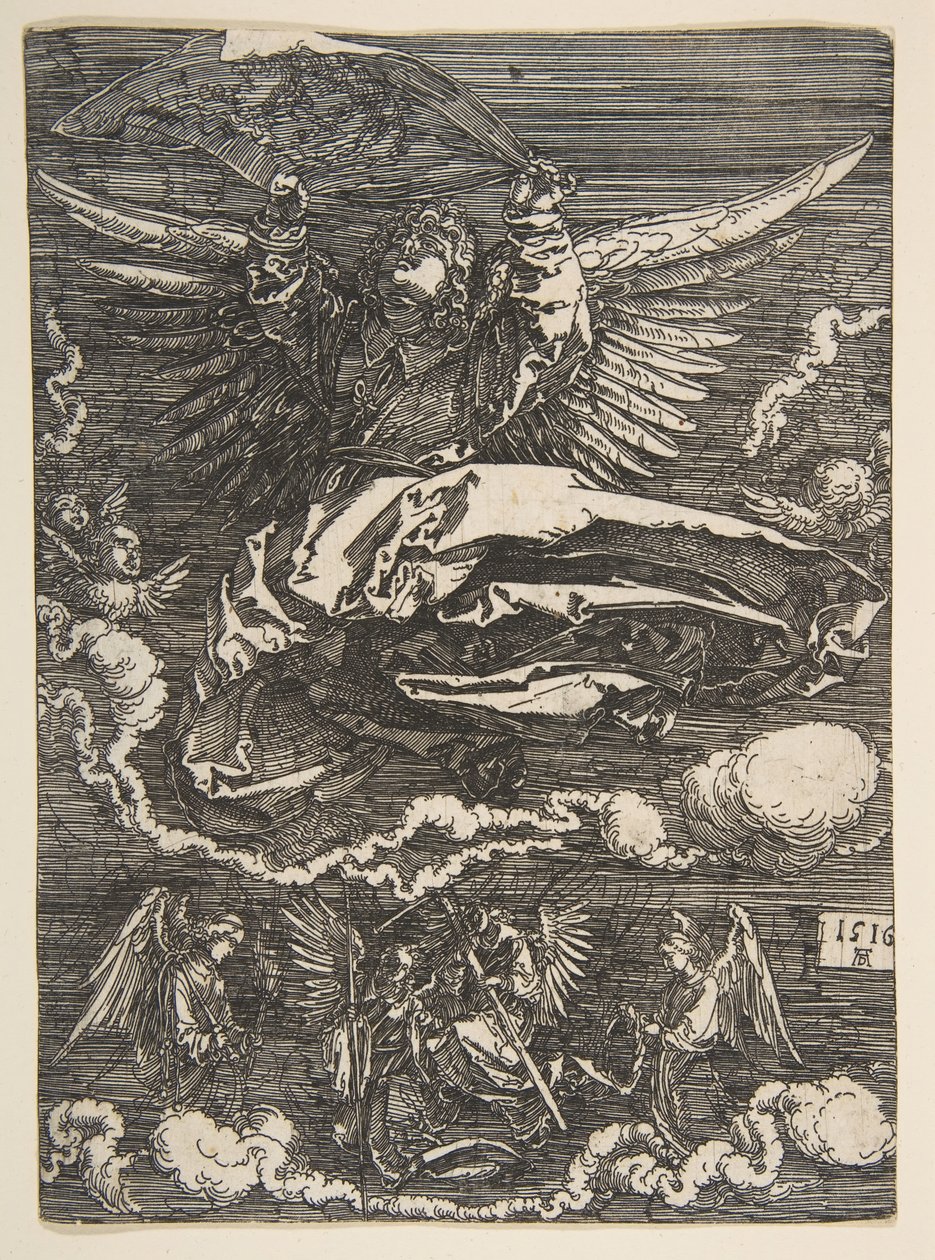 O Sudário Realizado por Um Anjo, 1516. de Albrecht Dürer