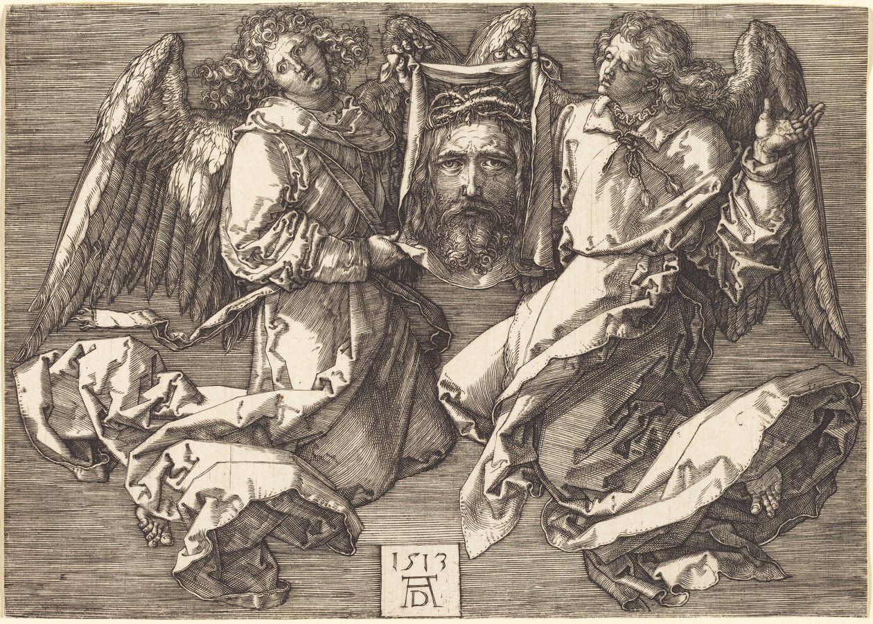 O sudário segurado por dois anjos de Albrecht Dürer