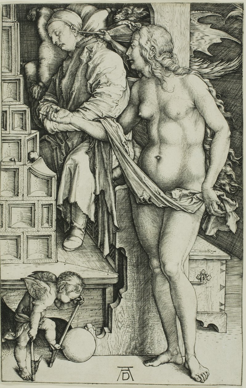 A Tentação do Preguiçoso (O Sonho do Doutor) de Albrecht Dürer