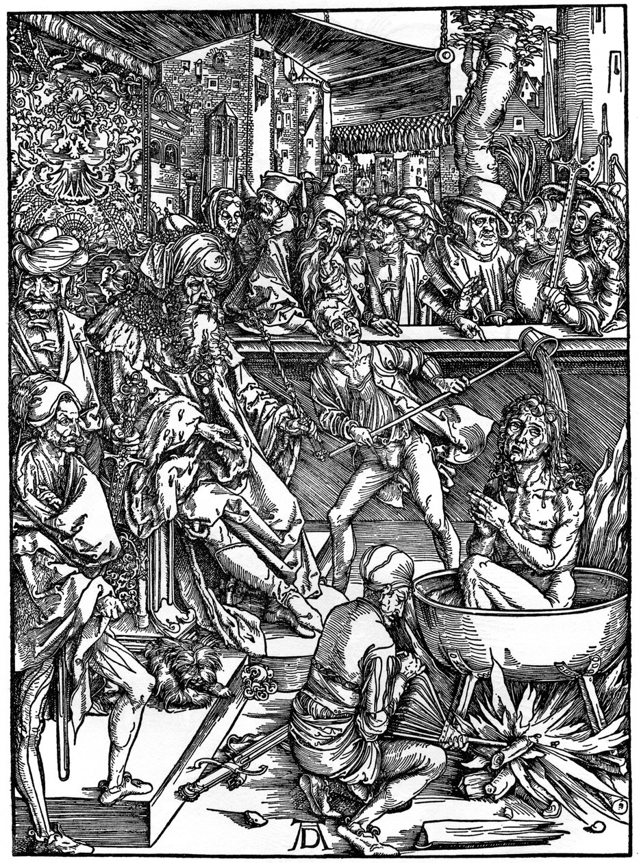 A tortura de São João Evangelista, 1498, 1936 de Albrecht Dürer